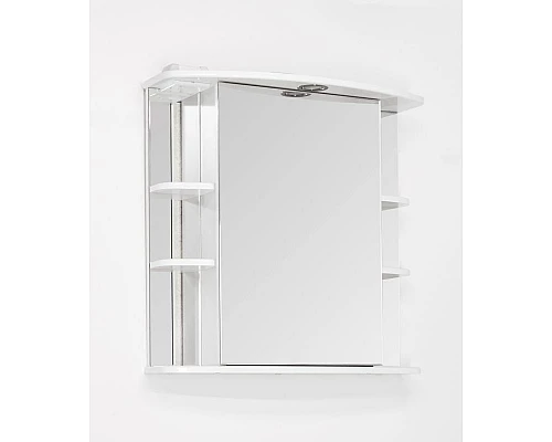 Купить Зеркальный шкаф Style Line Эко стандарт Лира 70 С с подсветкой Белый глянец в магазине сантехники Santeh-Crystal.ru