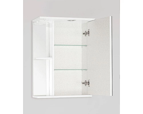 Приобрести Зеркальный шкаф Style Line Эко стандарт Николь 50 С с подсветкой Белый глянец в магазине сантехники Santeh-Crystal.ru