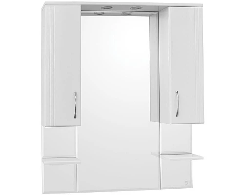 Заказать Зеркало со шкафом Style Line Эко стандарт Энигма 90 С с подсветкой Белый глянец в магазине сантехники Santeh-Crystal.ru
