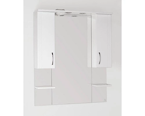 Заказать Зеркало со шкафом Style Line Эко стандарт Энигма 90 С с подсветкой Белый глянец в магазине сантехники Santeh-Crystal.ru
