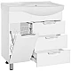 Приобрести Тумба под раковину Style Line Жасмин 82 L ЛС-00000526 с бельевой корзиной Белая в магазине сантехники Santeh-Crystal.ru