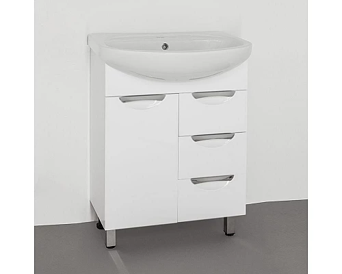 Приобрести Тумба под раковину Style Line Жасмин 65 Белый глянец в магазине сантехники Santeh-Crystal.ru