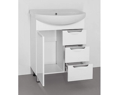 Приобрести Тумба под раковину Style Line Жасмин 65 Белый глянец в магазине сантехники Santeh-Crystal.ru