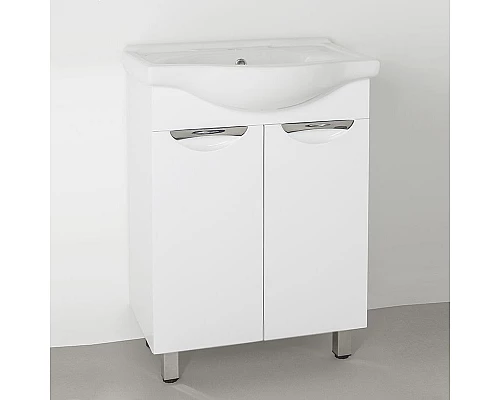 Купить Тумба под раковину Style Line Жасмин 60 Белый глянец в магазине сантехники Santeh-Crystal.ru