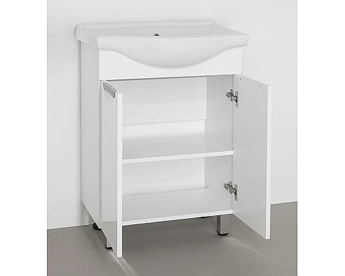 Купить Тумба под раковину Style Line Жасмин 60 Белый глянец в магазине сантехники Santeh-Crystal.ru