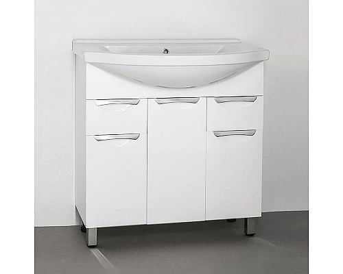 Заказать Тумба под раковину Style Line Жасмин 80 Белый глянец в магазине сантехники Santeh-Crystal.ru