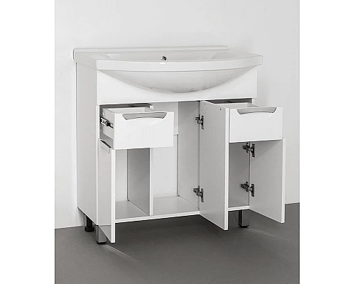 Заказать Тумба под раковину Style Line Жасмин 80 Белый глянец в магазине сантехники Santeh-Crystal.ru