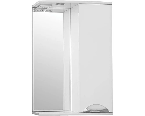 Заказать Зеркало со шкафом Style Line Жасмин 55 С с подсветкой Белый глянец в магазине сантехники Santeh-Crystal.ru