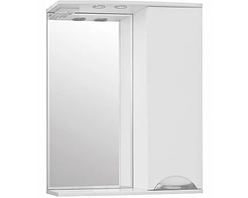 Купить Зеркало со шкафом Style Line Жасмин 65 С с подсветкой Белый глянец в магазине сантехники Santeh-Crystal.ru