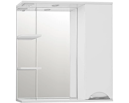 Приобрести Зеркало со шкафом Style Line Жасмин 80 С с подсветкой Белый глянец в магазине сантехники Santeh-Crystal.ru