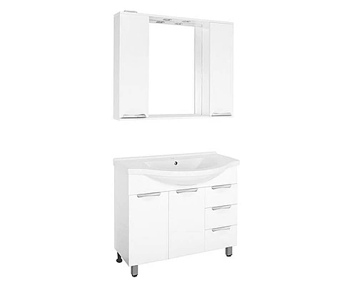 Приобрести Тумба под раковину Style Line Жасмин 100 Белый глянец в магазине сантехники Santeh-Crystal.ru