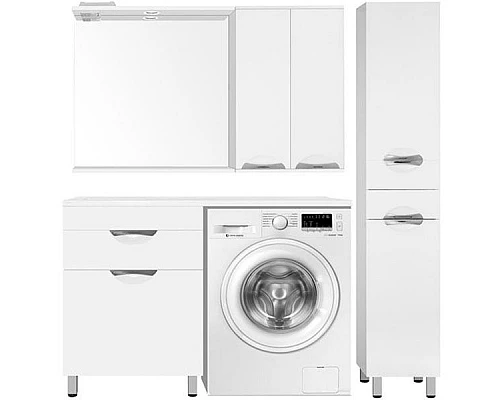 Приобрести Тумба под раковину Style Line Жасмин 120 с 1 ящиком Белая в магазине сантехники Santeh-Crystal.ru