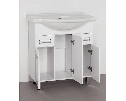 Приобрести Тумба под раковину Style Line Ирис 75 Белый глянец в магазине сантехники Santeh-Crystal.ru