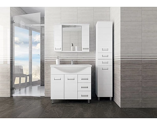 Заказать Тумба под раковину Style Line Ирис 100 Белый глянец в магазине сантехники Santeh-Crystal.ru