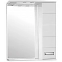 Зеркало со шкафом Style Line Ирис 65 С с подсветкой Белый глянец