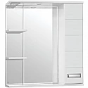 Зеркало со шкафом Style Line Ирис 75 С с подсветкой Белый глянец