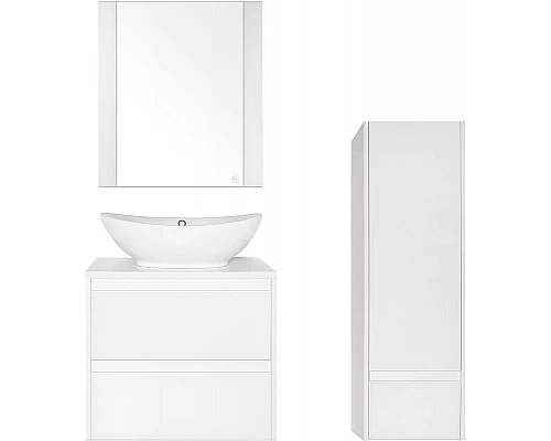 Приобрести Тумба под раковину Style Line Монако 60 Люкс Plus ЛС-00000632 подвесная Осина белая Белый Лакобель в магазине сантехники Santeh-Crystal.ru