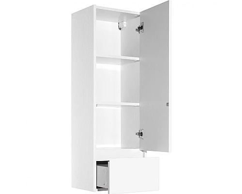 Купить Шкаф пенал Style Line 36 Plus ЛС-00000672 подвесной Белая Осина Белый лакобель в магазине сантехники Santeh-Crystal.ru