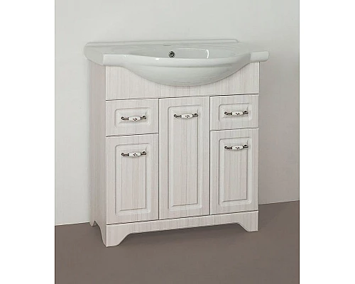 Приобрести Тумба под раковину Style Line Олеандр 2 Люкс 75 ЛС-00000200 Рельеф пастель в магазине сантехники Santeh-Crystal.ru