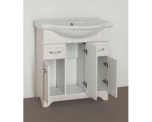 Приобрести Тумба под раковину Style Line Олеандр 2 Люкс 75 ЛС-00000200 Рельеф пастель в магазине сантехники Santeh-Crystal.ru