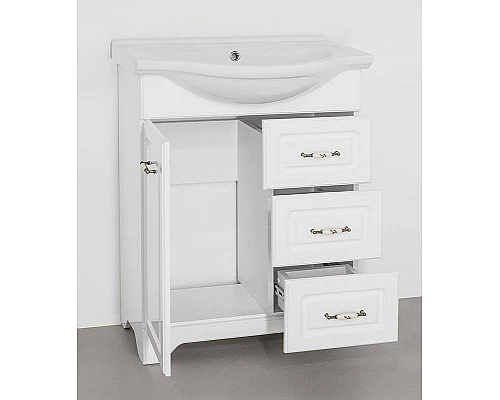 Заказать Тумба под раковину Style Line Олеандр 2 Люкс 65 ЛС-00000047 Белая в магазине сантехники Santeh-Crystal.ru