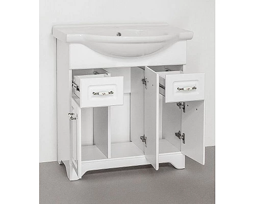 Заказать Тумба под раковину Style Line Олеандр 2 Люкс 75 ЛС-00000048 Белая в магазине сантехники Santeh-Crystal.ru