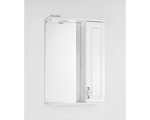 Заказать Зеркало со шкафом Style Line Олеандр 2 Люкс 55 ЛС-00000049 с подсветкой Белое в магазине сантехники Santeh-Crystal.ru