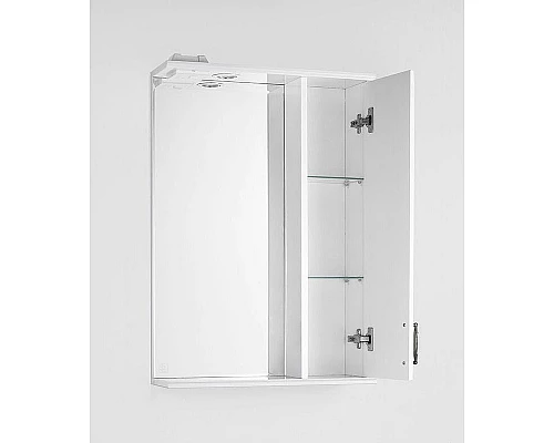 Заказать Зеркало со шкафом Style Line Олеандр 2 Люкс 55 ЛС-00000049 с подсветкой Белое в магазине сантехники Santeh-Crystal.ru