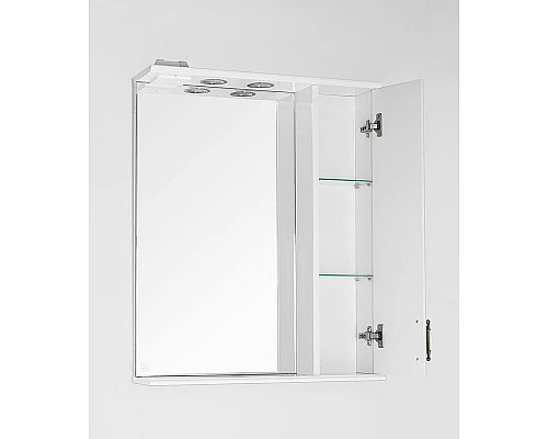 Заказать Зеркало со шкафом Style Line Олеандр 2 Люкс 65 ЛС-00000050 с подсветкой Белое в магазине сантехники Santeh-Crystal.ru