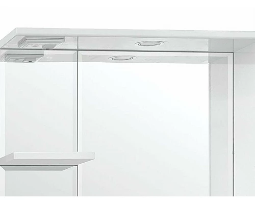 Купить Зеркало со шкафом Style Line Олеандр 2 Люкс 75 ЛС-00000051 с подсветкой Белое в магазине сантехники Santeh-Crystal.ru