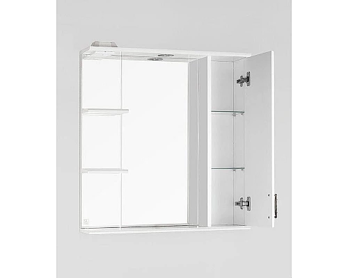 Купить Зеркало со шкафом Style Line Олеандр 2 Люкс 75 ЛС-00000051 с подсветкой Белое в магазине сантехники Santeh-Crystal.ru