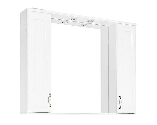 Купить Зеркало со шкафом Style Line Олеандр 2 100 С с подсветкой Белый глянец в магазине сантехники Santeh-Crystal.ru