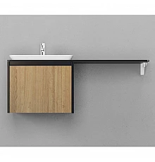 Тумба под раковину Velvex Klaufs 56x60.1Y tpKLA.56.60.1Y-617.217 подвесная Шатанэ Черная