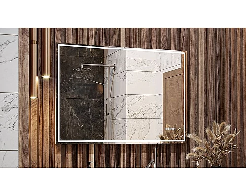 Приобрести Зеркало Velvex Klaufs Media 100 zkKLA.me.100.al с подсветкой с подогревом и сенсорным выключателем в магазине сантехники Santeh-Crystal.ru