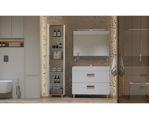 Приобрести Шкаф пенал Velvex Orlando 40 pnORL.190-211 Белый матовый в магазине сантехники Santeh-Crystal.ru