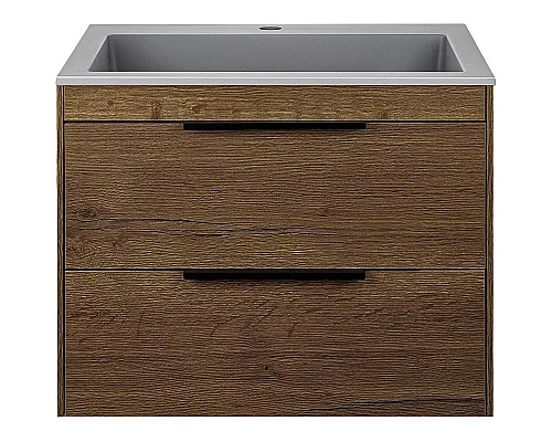 Приобрести Тумба под раковину Vincea Chiara 2D 60 VMC-2C2600TO подвесная T.Oak в магазине сантехники Santeh-Crystal.ru