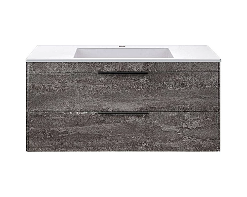 Купить Тумба под раковину Vincea Chiara 2D 100 VMC-2C2100GS подвесная G.Stone в магазине сантехники Santeh-Crystal.ru