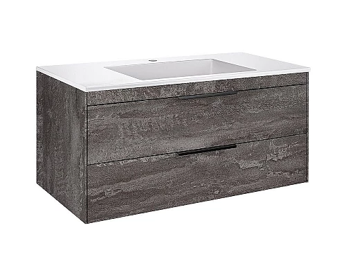 Купить Тумба под раковину Vincea Chiara 2D 100 VMC-2C2100GS подвесная G.Stone в магазине сантехники Santeh-Crystal.ru