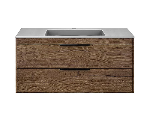 Приобрести Тумба под раковину Vincea Chiara 2D 100 VMC-2C2100TO подвесная T.Oak в магазине сантехники Santeh-Crystal.ru