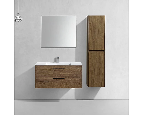 Приобрести Тумба под раковину Vincea Chiara 2D 100 VMC-2C2100TO подвесная T.Oak в магазине сантехники Santeh-Crystal.ru