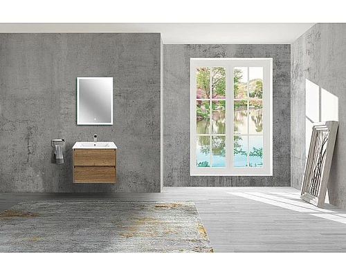 Купить Тумба под раковину Vincea Gio 60 VMC-2G600TO подвесная T.Oak в магазине сантехники Santeh-Crystal.ru