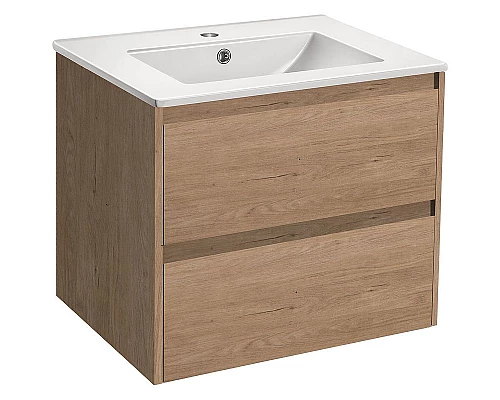 Приобрести Тумба под раковину Vincea Gio 60 VMC-2G600NO подвесная N.Oak в магазине сантехники Santeh-Crystal.ru