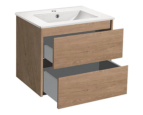 Приобрести Тумба под раковину Vincea Gio 60 VMC-2G600NO подвесная N.Oak в магазине сантехники Santeh-Crystal.ru