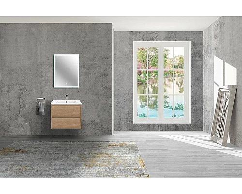 Приобрести Тумба под раковину Vincea Gio 60 VMC-2G600NO подвесная N.Oak в магазине сантехники Santeh-Crystal.ru