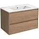 Приобрести Тумба под раковину Vincea Gio 80 VMC-2G800NO подвесная N.Oak в магазине сантехники Santeh-Crystal.ru