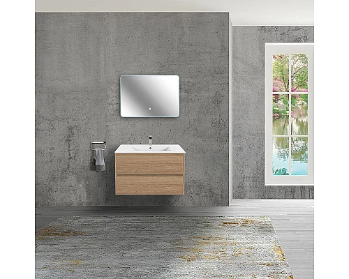 Приобрести Тумба под раковину Vincea Gio 80 VMC-2G800NO подвесная N.Oak в магазине сантехники Santeh-Crystal.ru