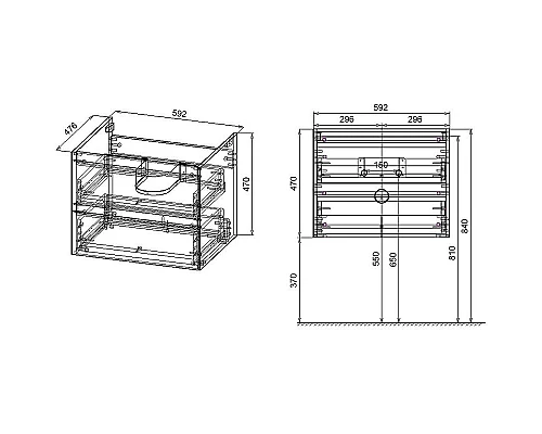 Приобрести Тумба под раковину Vincea Luka 60 VMC-2L600RO подвесная R.Oak в магазине сантехники Santeh-Crystal.ru