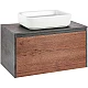 Приобрести Тумба под раковину Vincea Mesa 80 VMC-2MS800TB подвесная T.Oak  Beton в магазине сантехники Santeh-Crystal.ru