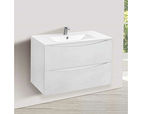 Заказать Тумба под раковину Vincea Mia 80 VMC-2MC800GW подвесная G.White в магазине сантехники Santeh-Crystal.ru