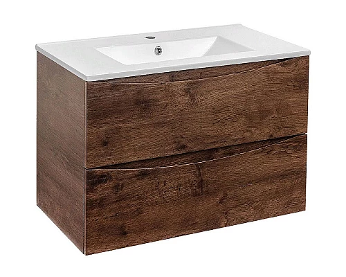 Купить Тумба под раковину Vincea Mia 75 VMC-2MA750RW подвесная R.Wood в магазине сантехники Santeh-Crystal.ru